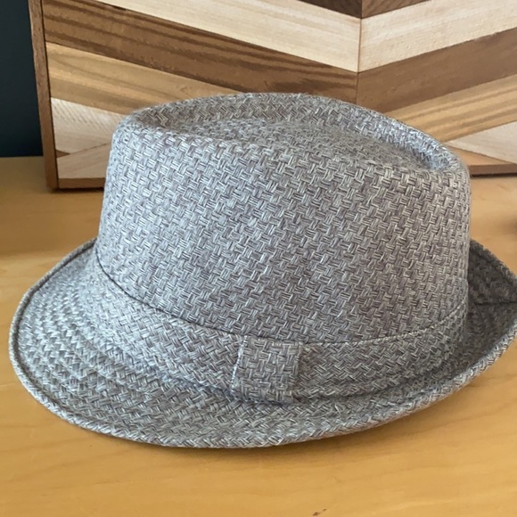 Woven gray Fedora Hat Medium/56cm - Picture 3 of 8